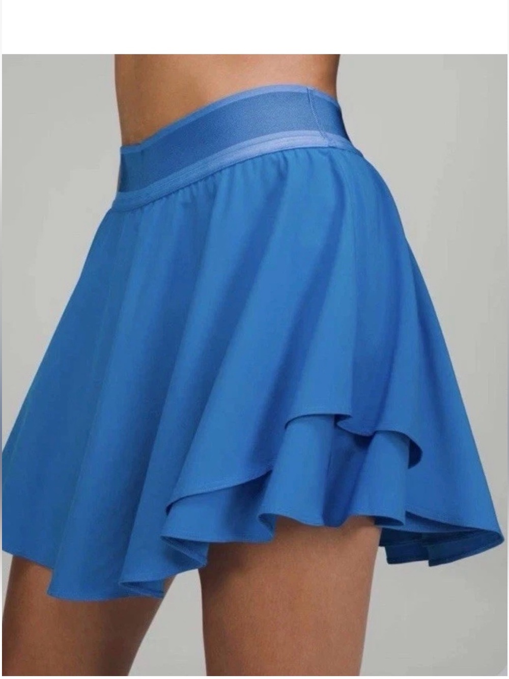 Lululemon Poolside Blue Court Rival High-Rise Tiered Tennis Skort Size 10